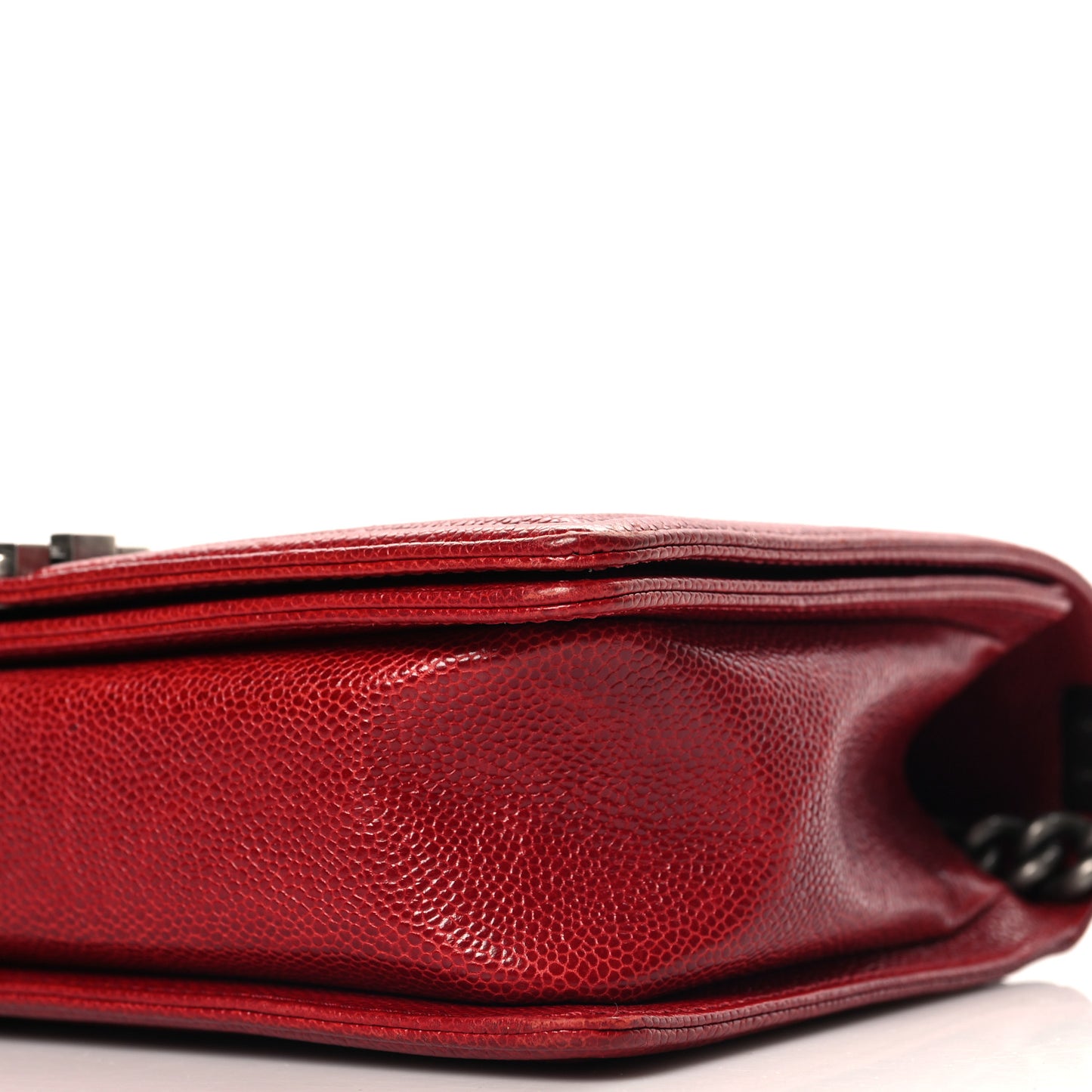 Caviar Quilted New Medium Boy Flap Dark Red