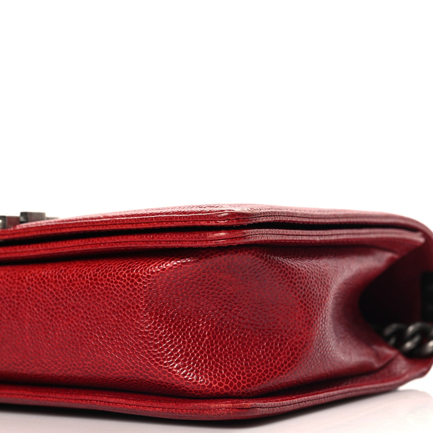 Chanel Caviar Quilted New Medium Boy Flap Dark Red 10 of 11