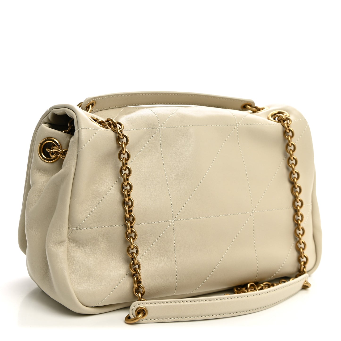 Lambskin Matelasse Monogram Small Jamie 4.3 Crema Soft