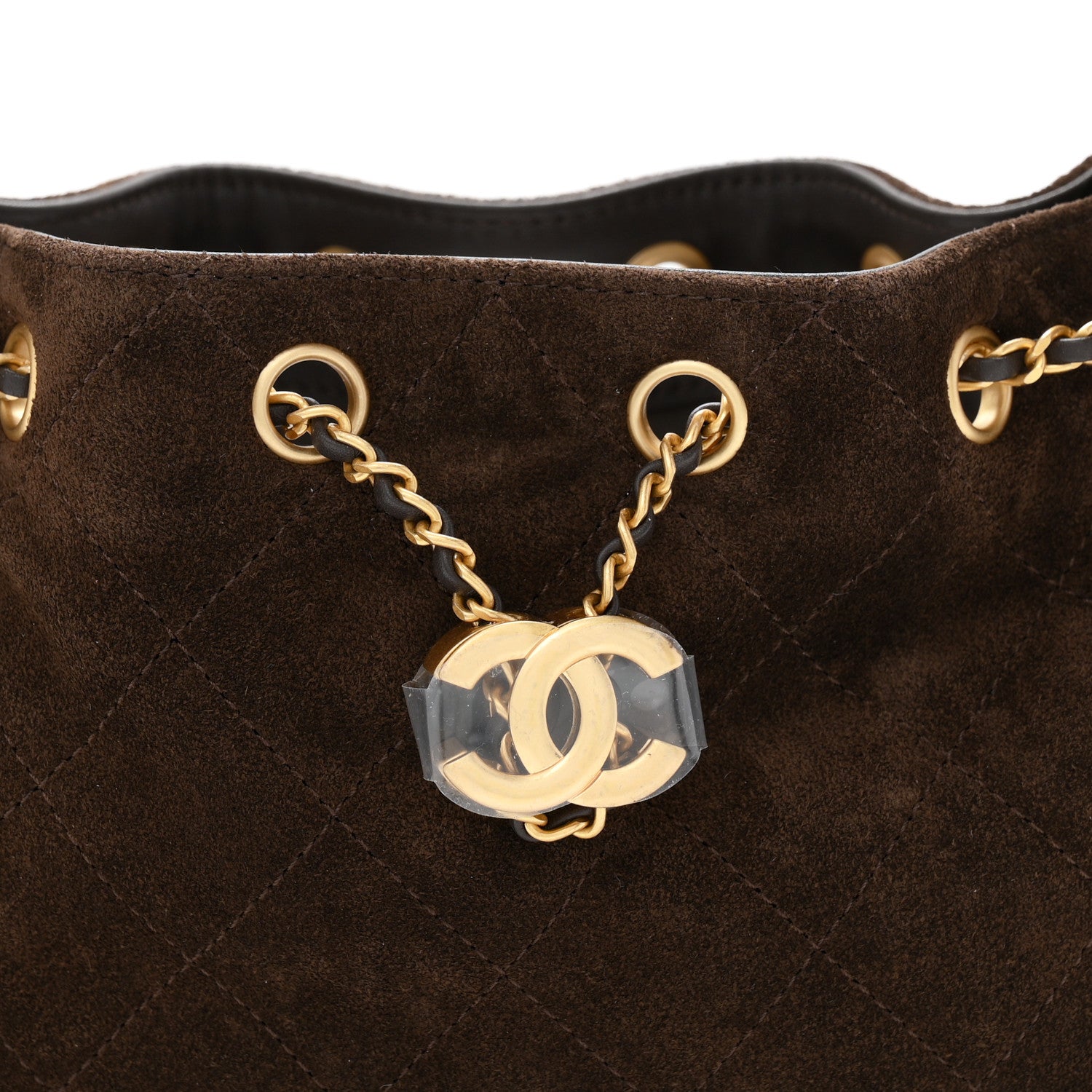 Chanel Suede Quilted Mini Chanel 25 Handbag Dark Brown 8 of 11