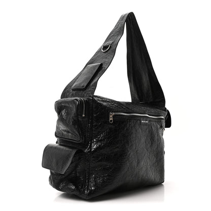 Balenciaga Agneau Arena Superbusy Large Sling Zip Shoulder Bag Black 3 of 9