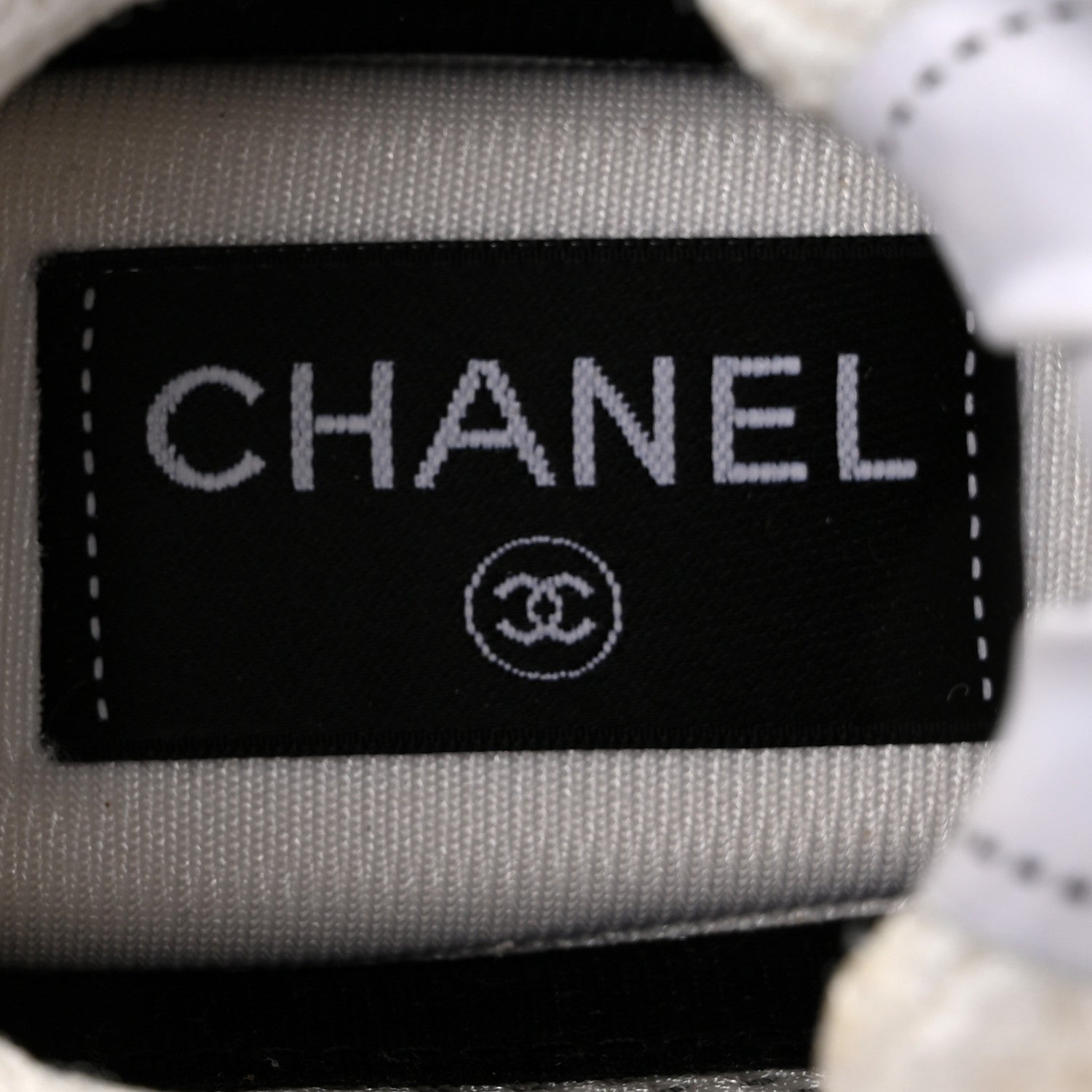 Chanel Fabric CC Womens Sneakers 38 Black 37 Light Pink 7 of 10