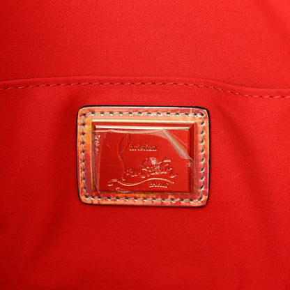 Christian Louboutin Metallic Calfskin Glitter Quadro Spikes Loubiclutch Rosegold 6 of 9