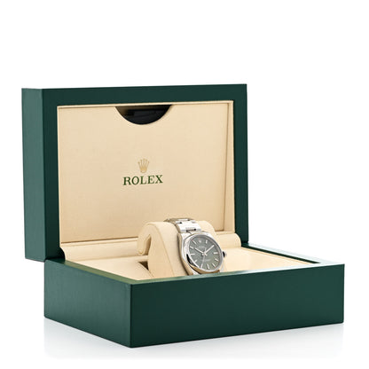 Rolex Stainless Steel 34mm Oyster Perpetual Watch Olive Green 114200 5 of 5