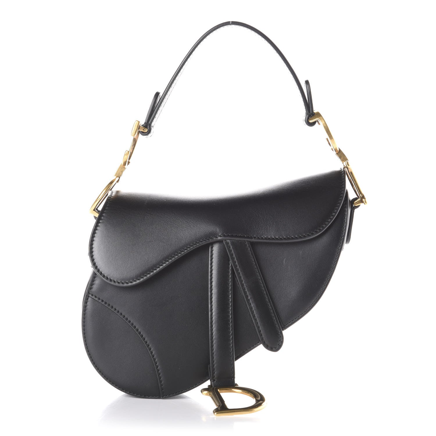 Christian Dior Calfskin Mini Saddle Bag Black 1 of 8