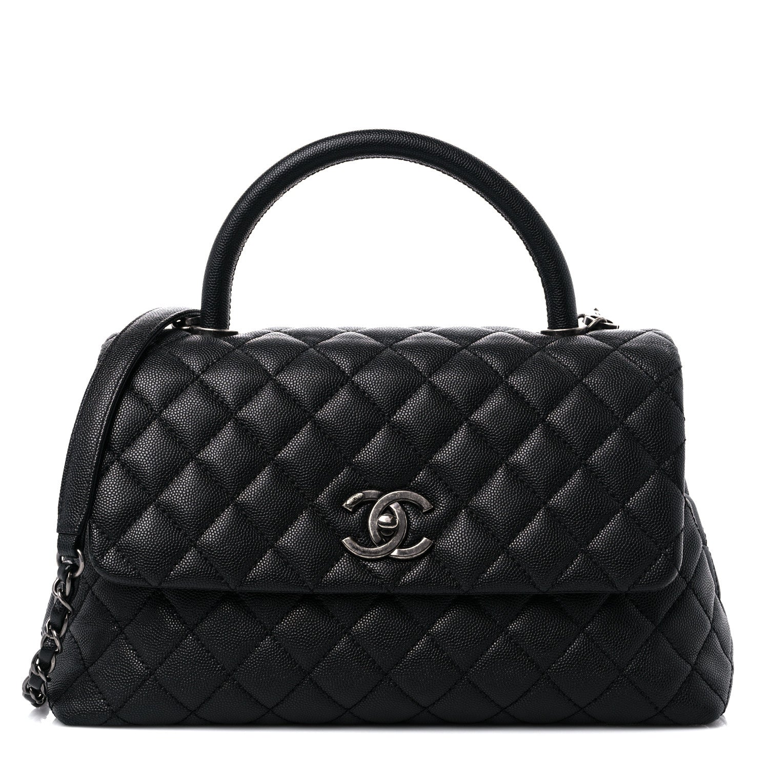 Chanel Caviar Quilted Small Coco Handle Flap Black 1 of 13
