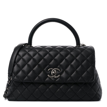 Chanel Caviar Quilted Small Coco Handle Flap Black 1 of 13