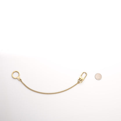 Louis Vuitton Metal Pochette Extender Key Ring Chain Gold 2 of 5