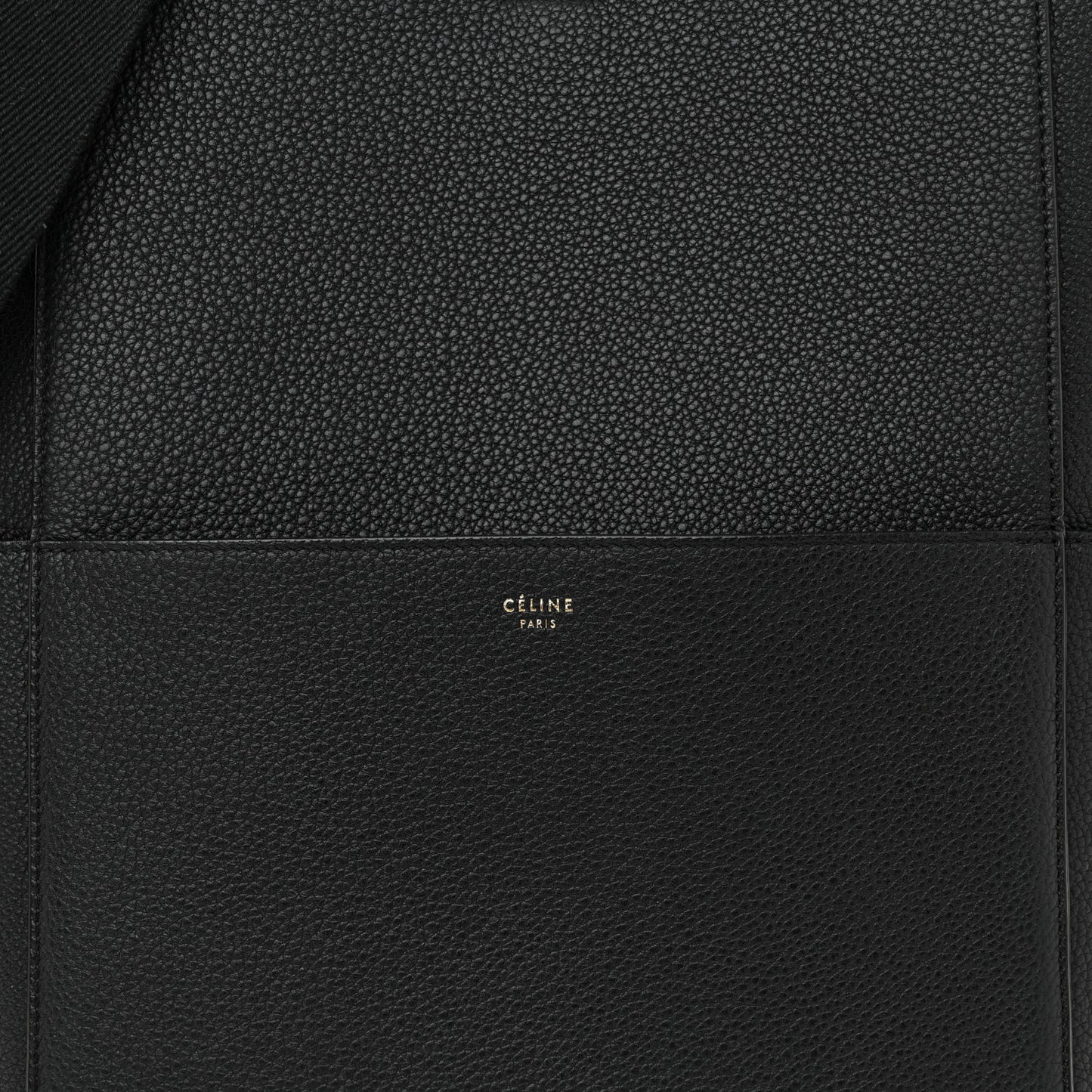 Soft Grained Calfskin Sangle Bucket Bag Black