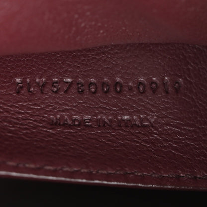 Saint Laurent Smooth Calfskin Medium Classic Monogram Cassandra Top Handle Black Rouge Legion 7 of 14