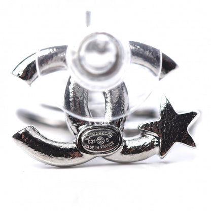 Chanel Crystal CC Starfall Earrings Silver 4 of 5