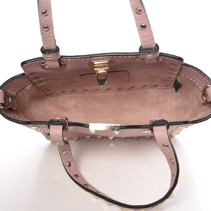 Valentino Garavani Grained Calfskin Micro Rockstud Tote Cipria 6 of 16