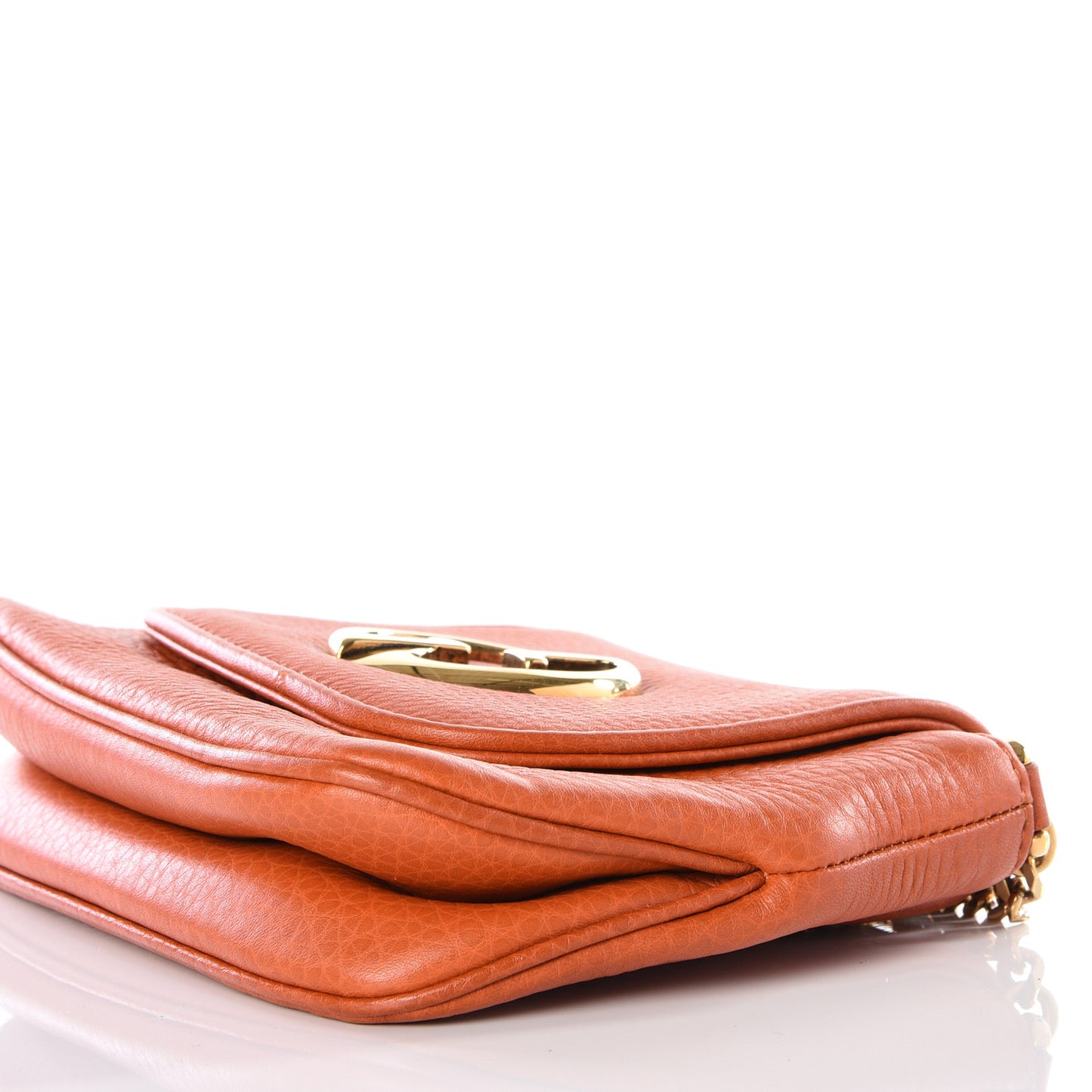 Pebbled Calfskin Small 1973 Chain Shoulder Bag Orange