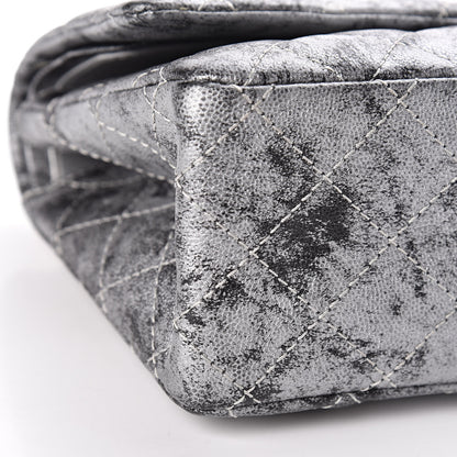 Chanel Metallic Caviar Quilted 2.55 Reissue 226 Flap Silver Black 9 of 11