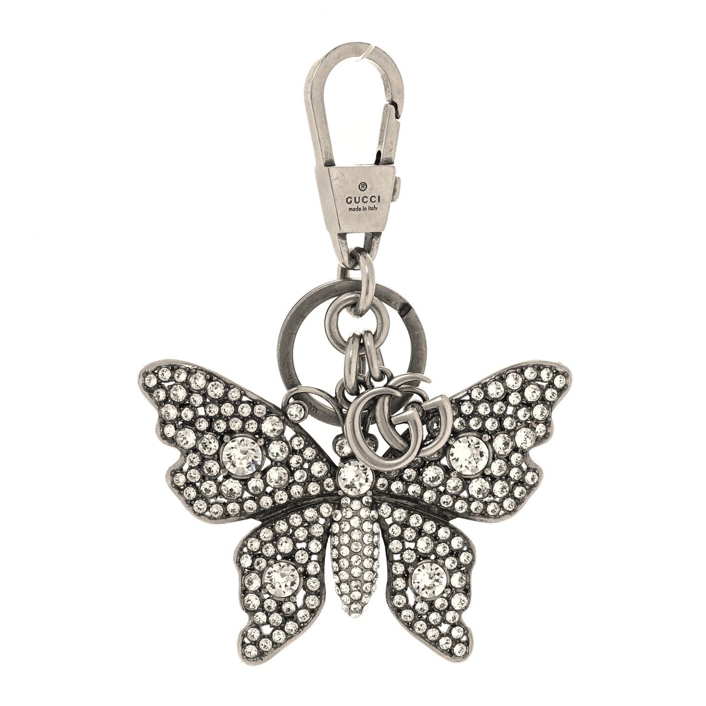 Crystal Butterfly Charm Key Holder