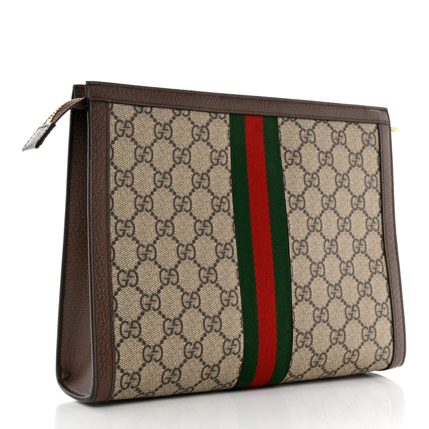 Gucci GG Supreme Monogram Web Ophidia Pouch Brown 3 of 7