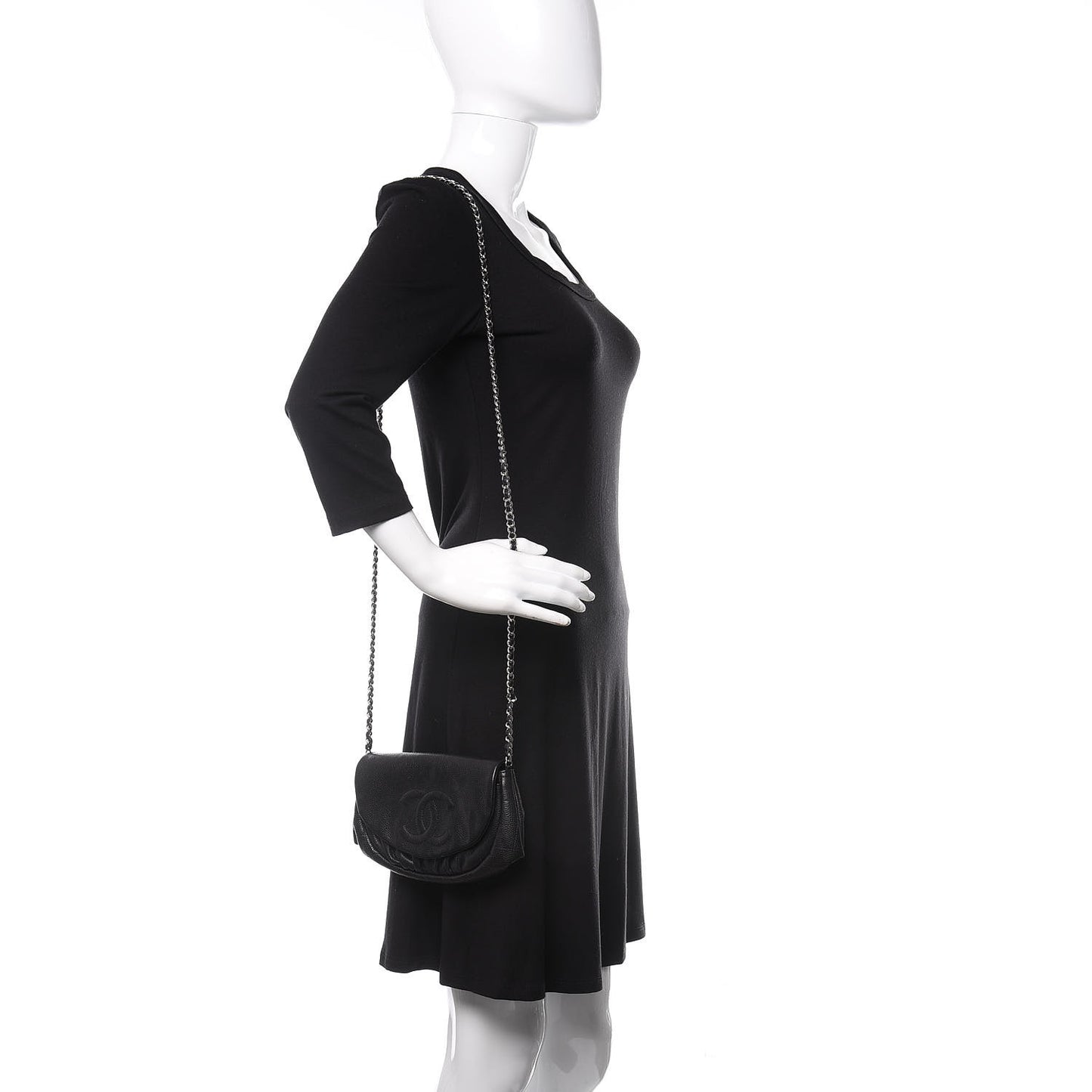 Caviar Half Moon Wallet On Chain WOC Black