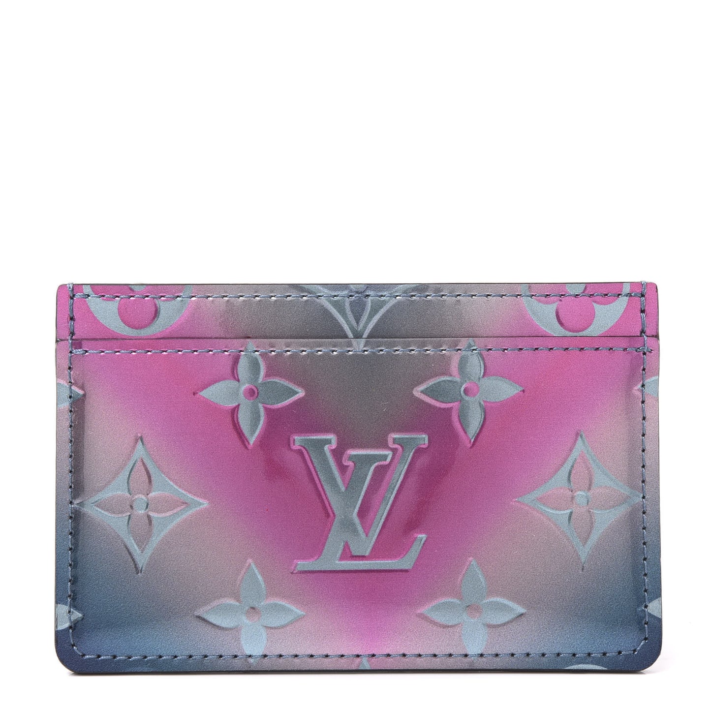 Metallic Vernis Card Holder Blue Pink