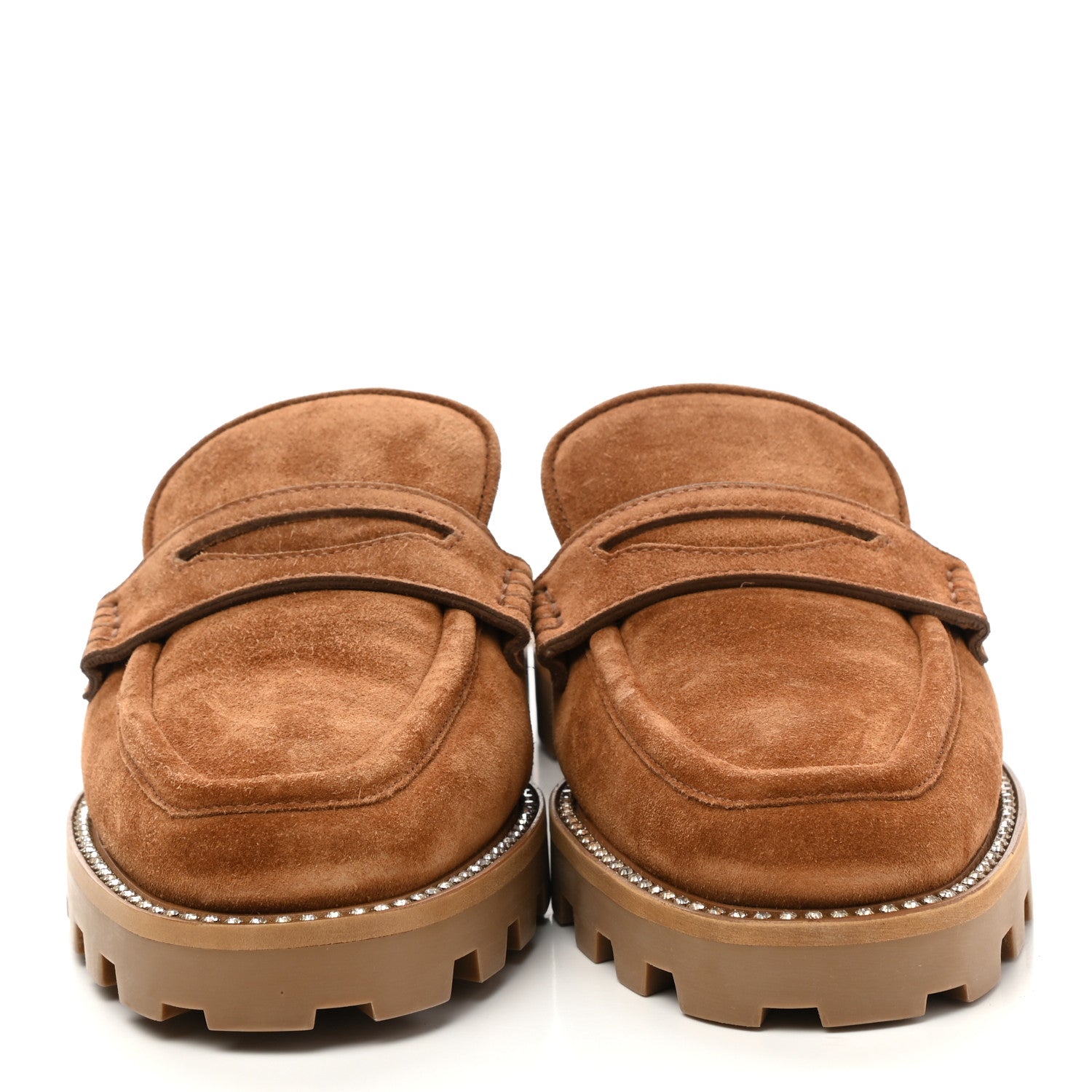 Jimmy Choo Suede Shearling Ronnie Flat Mules 38 Tan Natural 2 of 8