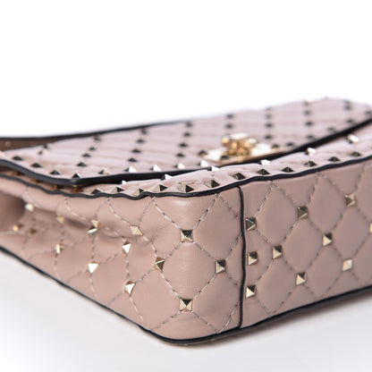Valentino Garavani Lambskin Medium Rockstud Spike Shoulder Bag Poudre 5 of 12