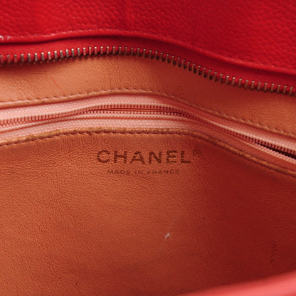 Chanel Caviar Quilted Medallion Tote Orange 6 of 7