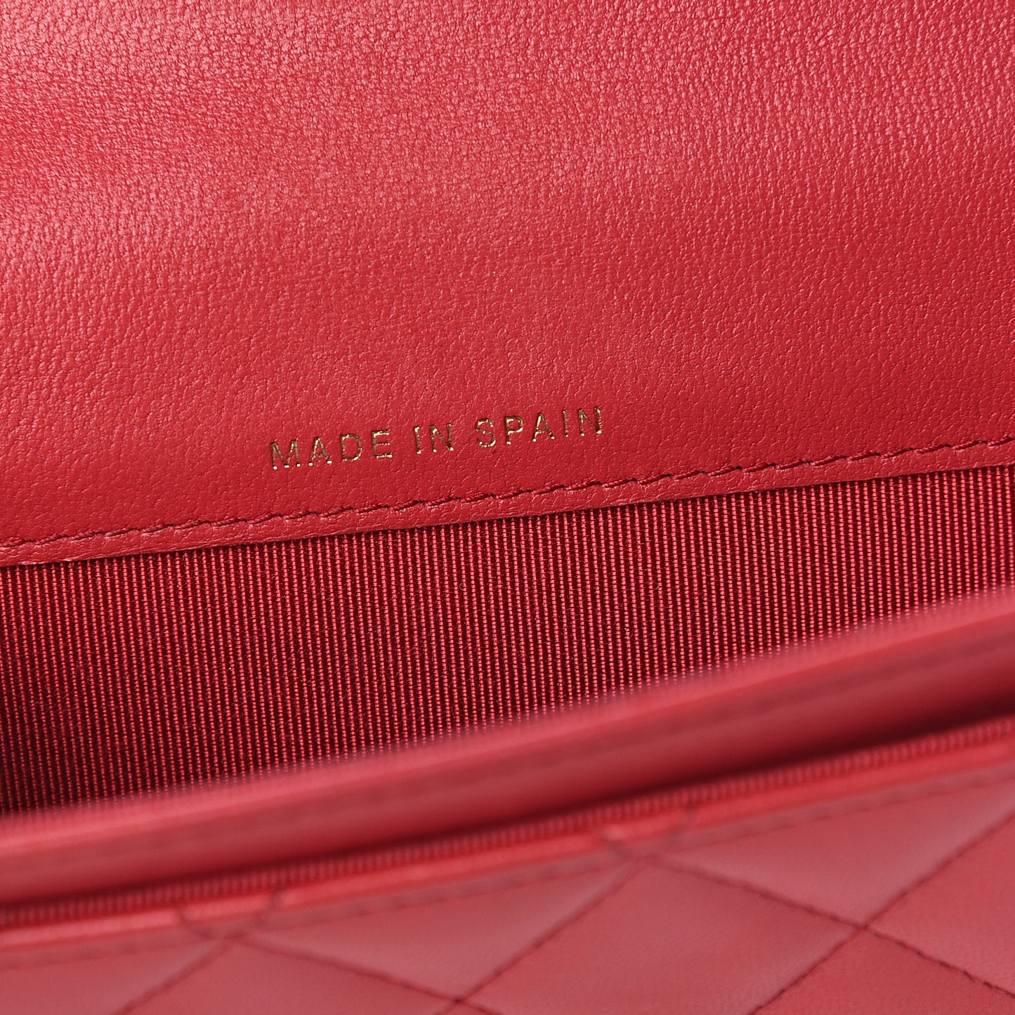 Lambskin Quilted Flap Card Holder Dark Pink