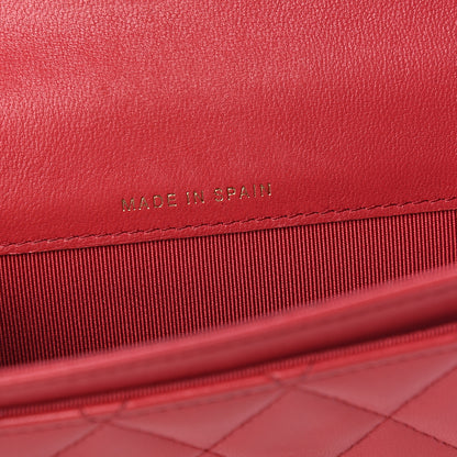 Chanel Lambskin Quilted Flap Card Holder Dark Pink 6 of 10