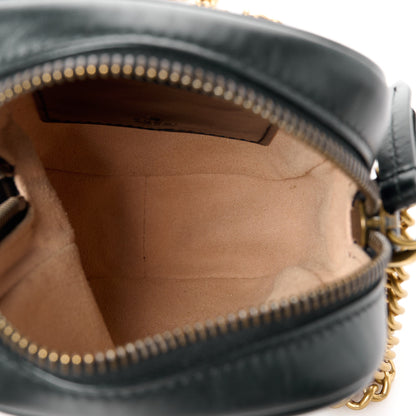 Gucci Calfskin Matelasse Mini GG Marmont Crossbody Bag Black 5 of 10