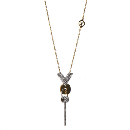 Louis Vuitton Swarovski Essential V Strass Pendant Necklace 1 of 8