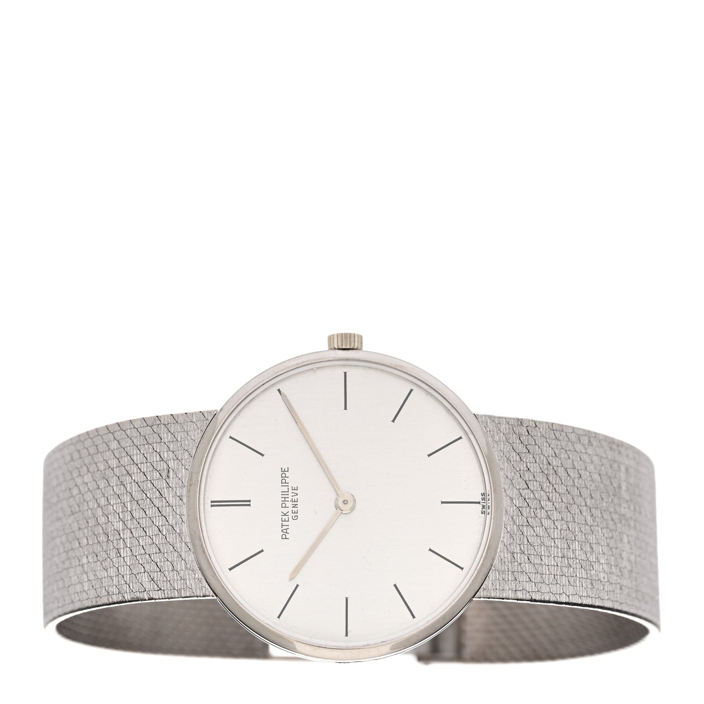 18K White Gold 30mm Calatrava Manual Winding Watch 3513/1