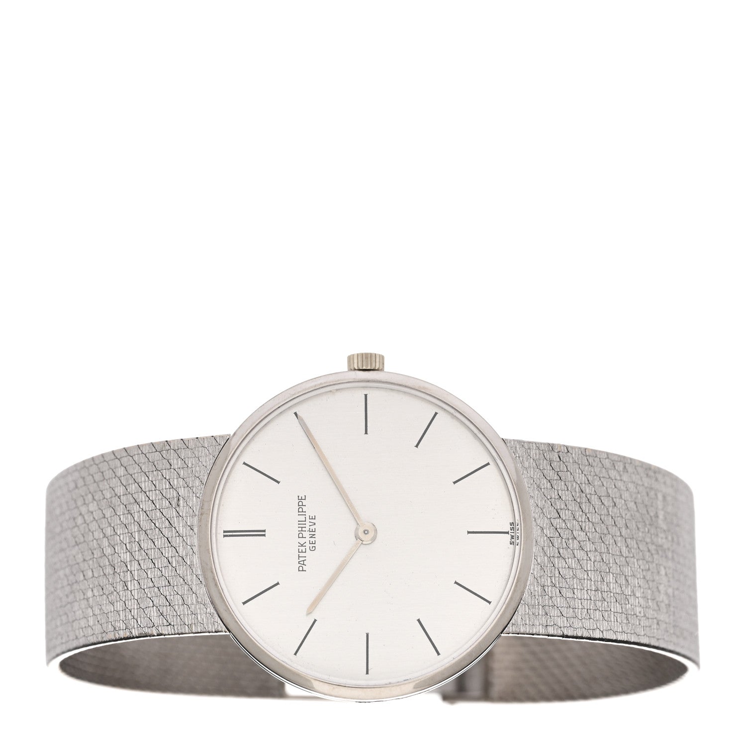 Patek Philippe 18K White Gold 30mm Calatrava Manual Winding Watch 3513/1 2 of 4