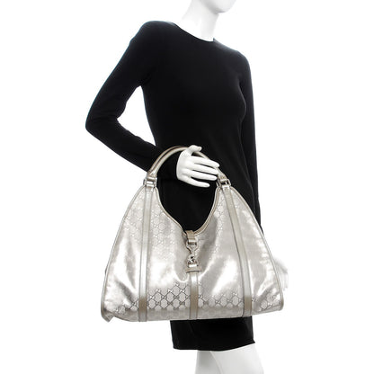 Gucci Imprime Monogram Large Joy Shoulder Bag Silver 2 of 12