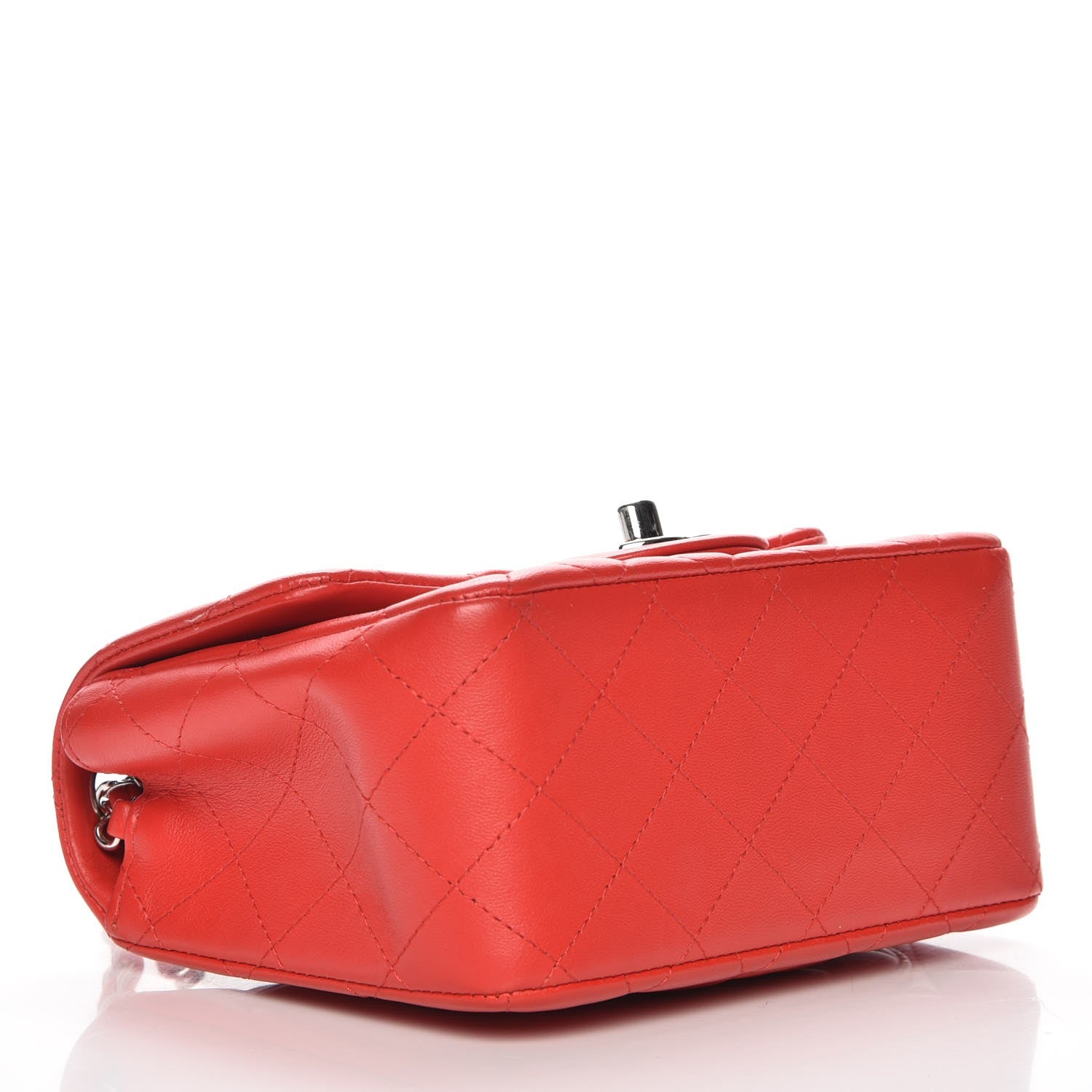 Chanel Lambskin Quilted Mini Square Flap Red 4 of 8