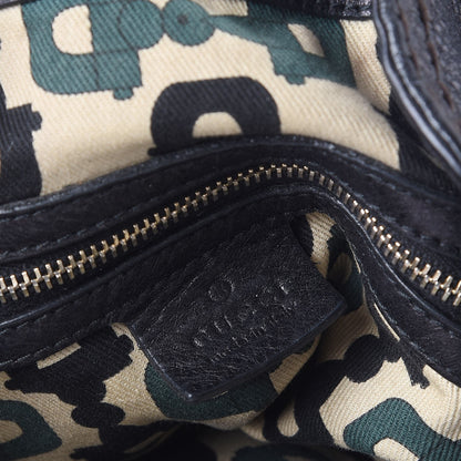 Gucci Guccissima Medium Indy Top Handle Hobo Black 6 of 8