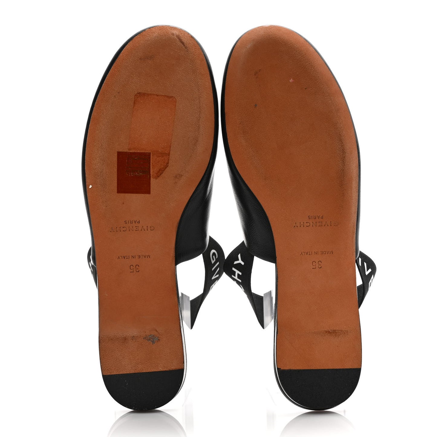 Nappa Rivington Logo Slingback Flat 35 Black Silver
