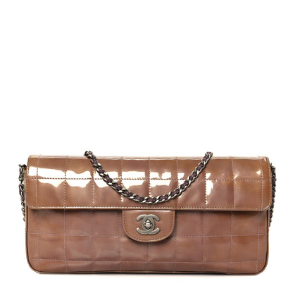 Chanel Patent Quilted East West Chocolate Bar Flap Light Purple 1 of 11