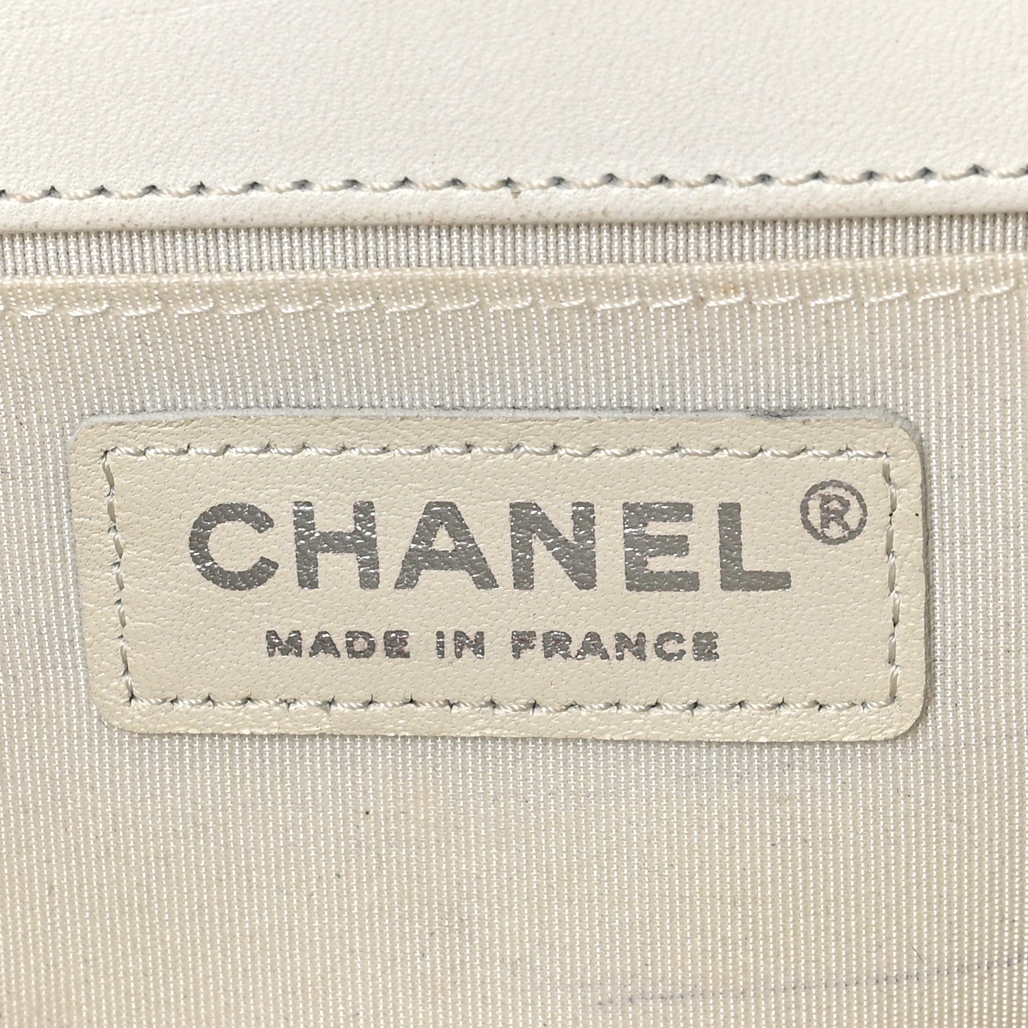 Chanel Lambskin Iridescent PVC Chevron Quilted Medium Boy Flap White Silver 6 of 10
