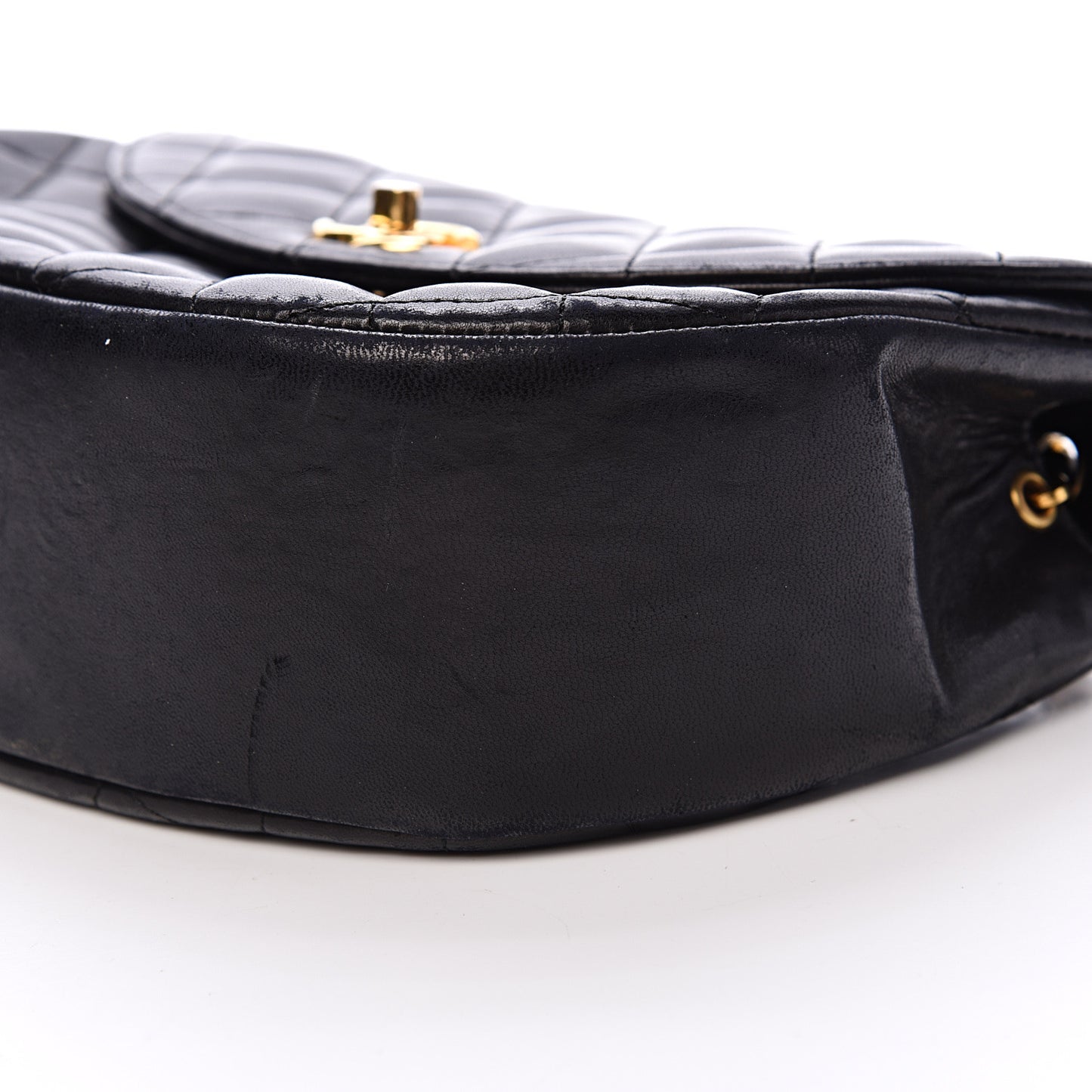 Lambskin Quilted Small Single Flap Black