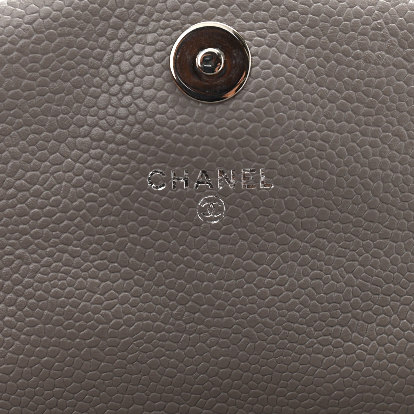 Caviar Half Moon Wallet On Chain WOC Light Grey