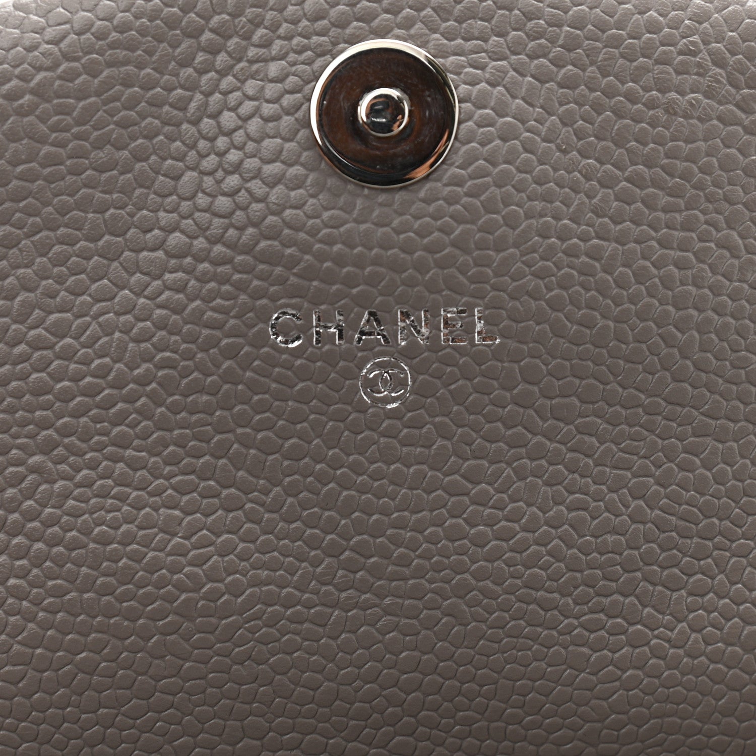Chanel Caviar Half Moon Wallet On Chain WOC Light Grey 6 of 12