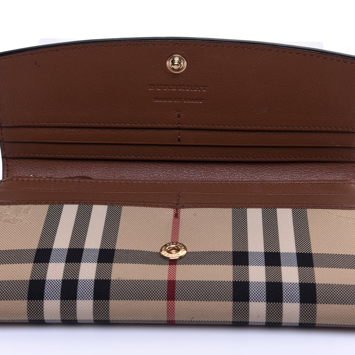 Calfskin Haymarket Check Henley Wallet Tan