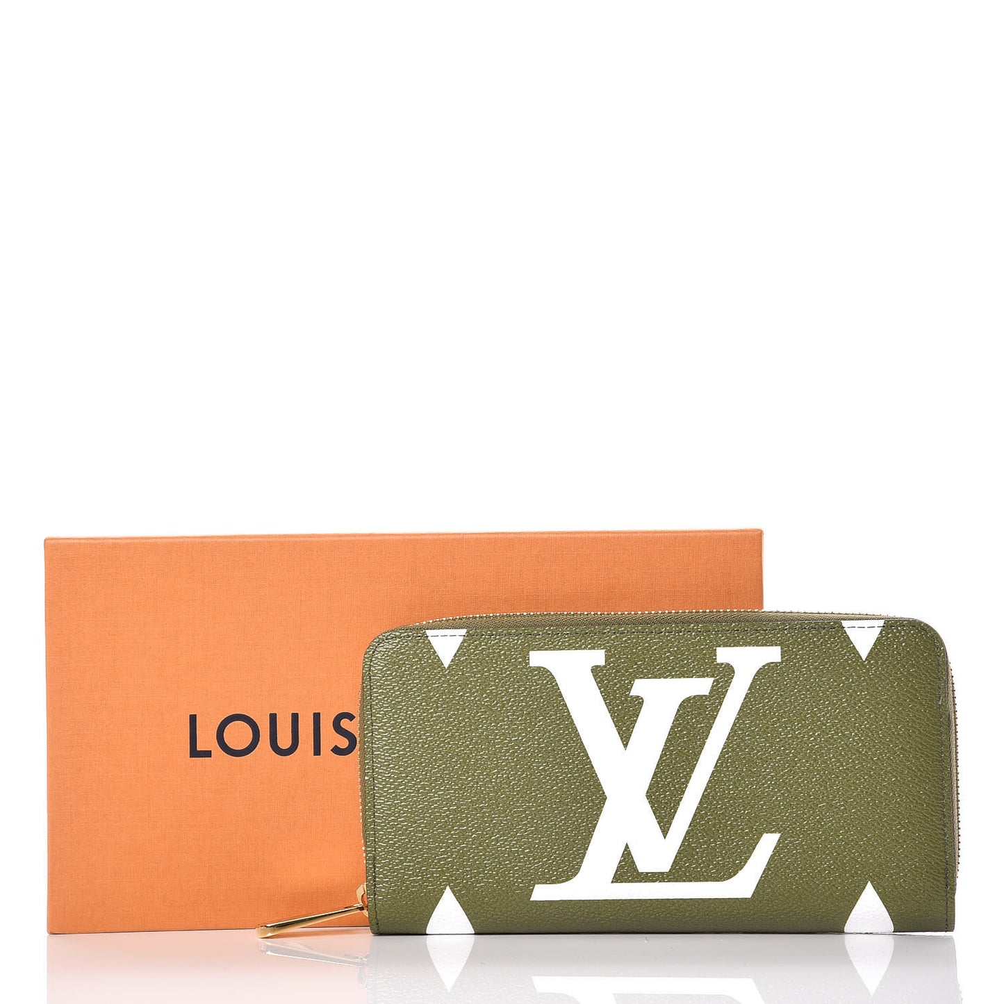 Monogram Giant Zippy Wallet Kaki White