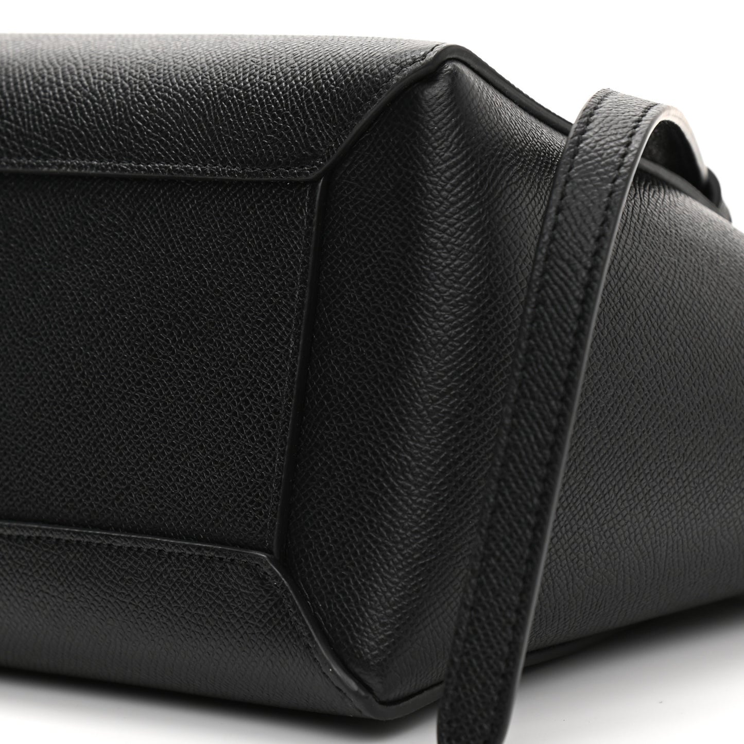 Grained Calfskin Micro Belt Bag Black