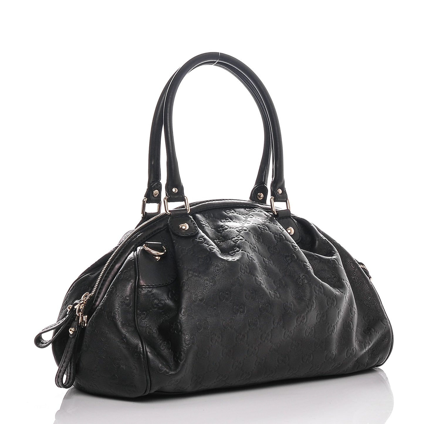 Guccissima Medium Sukey Boston Black