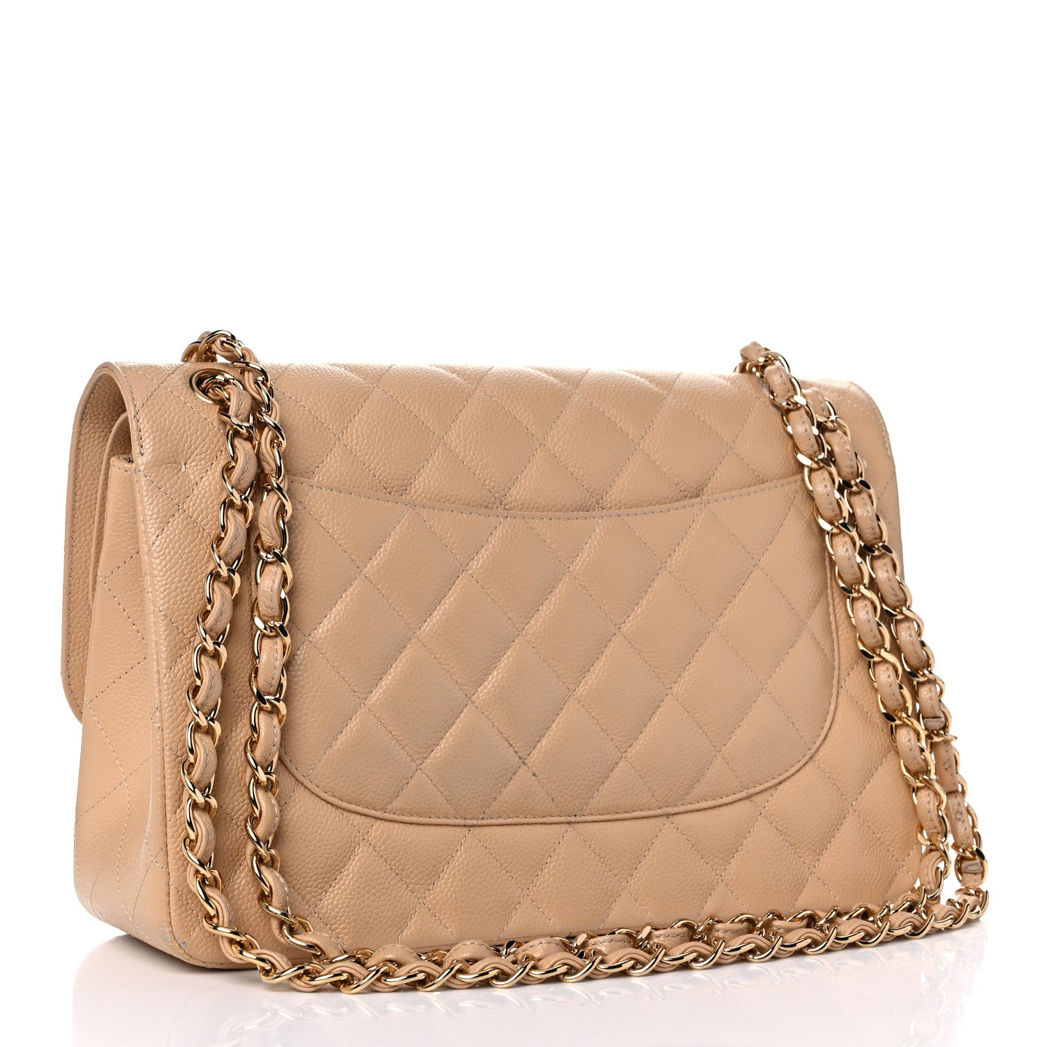 Chanel Caviar Quilted Jumbo Double Flap Beige Clair 3 of 12