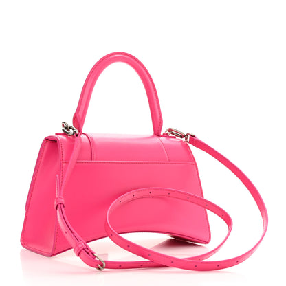 Balenciaga Shiny Box Calfskin Small Hourglass Top Handle Bag Acid Fuchsia 3 of 11