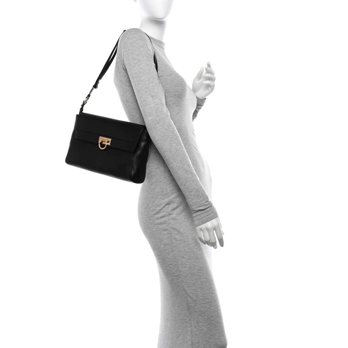 Calfskin Abbey Crossbody Black