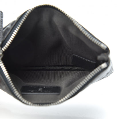 Chanel Goatskin Camellia Embossed Cosmetic Pouch Anthracite 6 of 8