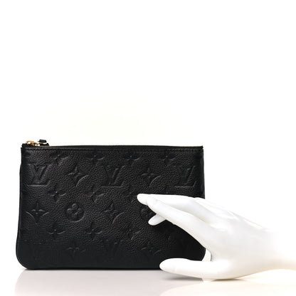 Louis Vuitton Empreinte Double Zip Pochette Black 2 of 11