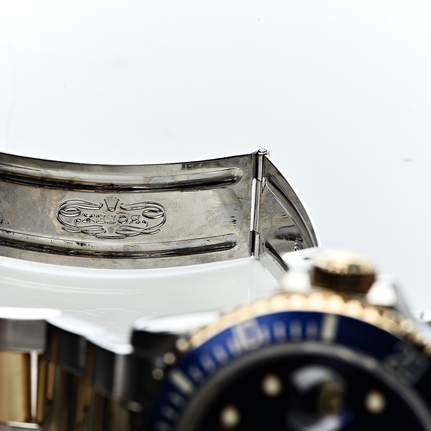 Rolex Stainless Steel 18K Yellow Gold 40mm Submariner Date Watch Royal Blue 16613 10 of 13